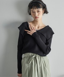 THE YOn | ビックカラーリブニットトップス(ニット/セーター)