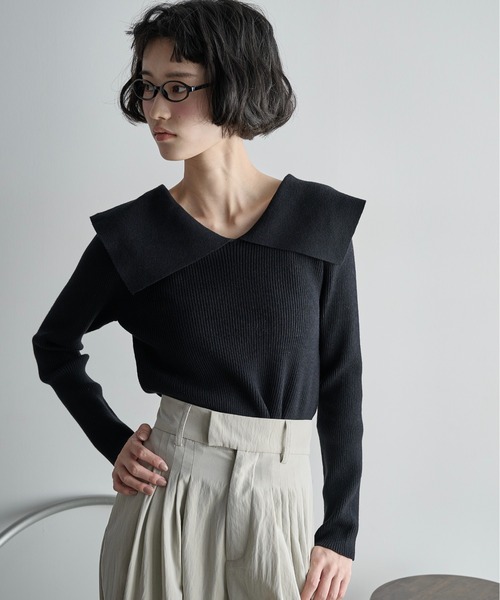 ビックカラーリブニットトップス（ニット/セーター）｜THE YOn（ザヨン