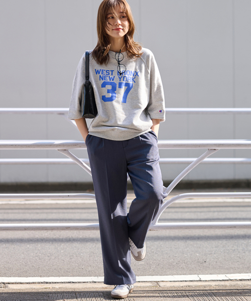 Champion(チャンピオン)の「別注【Champion】*relume CVC French Terry S/S スウェット(スウェット・レディース・アイボリー/チャコールグレー/ブルー/イエロー・LARGE)」の5枚目の写真