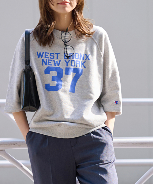 Champion(チャンピオン)の「別注【Champion】*relume CVC French Terry S/S スウェット(スウェット・レディース・アイボリー/チャコールグレー/ブルー/イエロー・LARGE)」の8枚目の写真