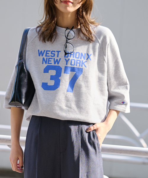 Champion(チャンピオン)の「別注【Champion】*relume CVC French Terry S/S スウェット(スウェット・レディース・アイボリー/チャコールグレー/ブルー/イエロー・LARGE)」の9枚目の写真