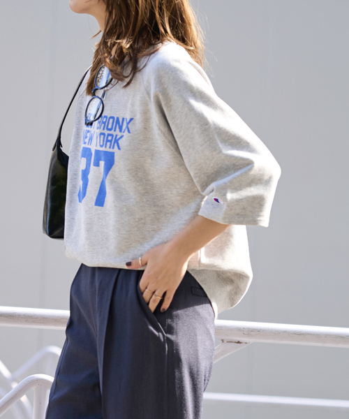 Champion(チャンピオン)の「別注【Champion】*relume CVC French Terry S/S スウェット(スウェット・レディース・アイボリー/チャコールグレー/ブルー/イエロー・LARGE)」の10枚目の写真