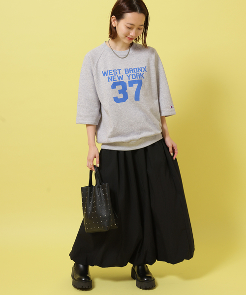 Champion(チャンピオン)の「別注【Champion】*relume CVC French Terry S/S スウェット(スウェット・レディース・アイボリー/チャコールグレー/ブルー/イエロー・LARGE)」の13枚目の写真