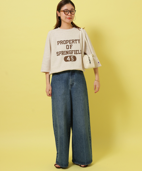 Champion(チャンピオン)の「別注【Champion】*relume CVC French Terry S/S スウェット(スウェット・レディース・アイボリー/チャコールグレー/ブルー/イエロー・LARGE)」の20枚目の写真