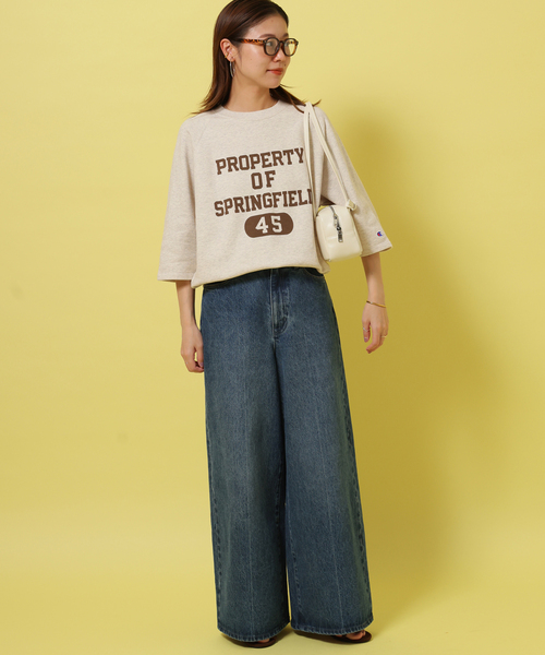 Champion(チャンピオン)の「別注【Champion】*relume CVC French Terry S/S スウェット(スウェット・レディース・アイボリー/チャコールグレー/ブルー/イエロー・LARGE)」の21枚目の写真