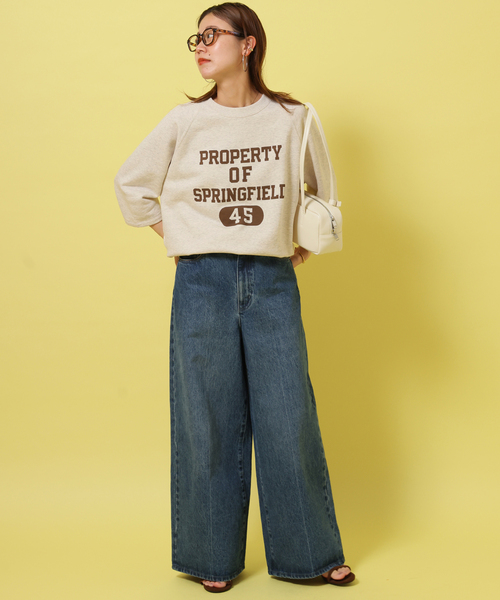 Champion(チャンピオン)の「別注【Champion】*relume CVC French Terry S/S スウェット(スウェット・レディース・アイボリー/チャコールグレー/ブルー/イエロー・LARGE)」の22枚目の写真