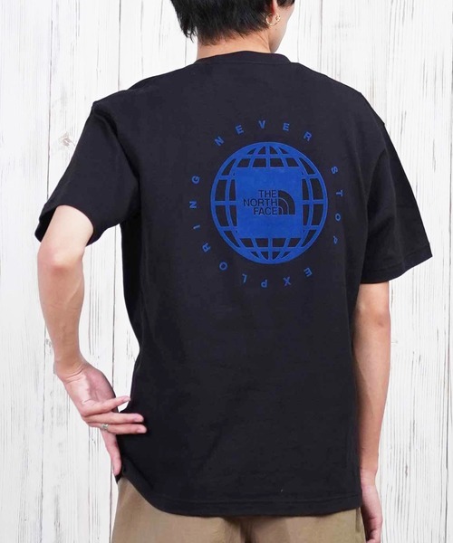 THE NORTH FACE(ザノースフェイス)の「THE NORTH FACE/ザ・ノース・フェイス SS GEO SQUARE LG T 半袖Tシャツ バックプリント NT32541(Tシャツ/カットソー・メンズ・ネイビー/ブラック/ホワイト×グレー・M/S/XL/L)」の3枚目の写真