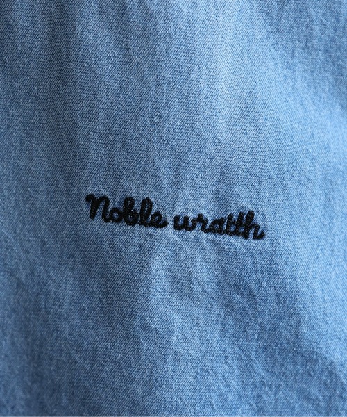 【セール】ヴィンテージライクデニムシャツ オーバーサイズ/ロゴ刺繍（Tシャツ/カットソー）｜ap retro（アプレトロ）