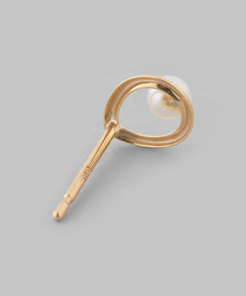 パール×ドロップラインピアス[K10]（ピアス（両耳用））｜ANEMONE（アネモネ）