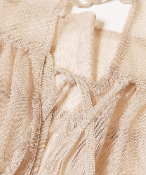 coca（coca）（コカ）の「ラメチュールキャミソール（キャミソール・レディース・チャコール/アイボリー・ONE SIZE）」の15枚目の写真