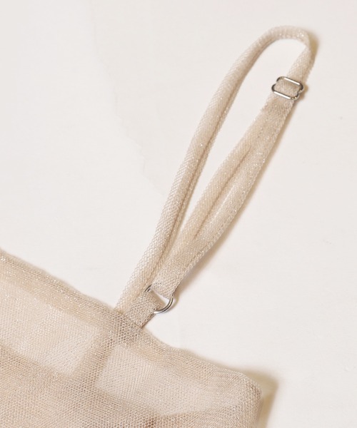 coca（coca）（コカ）の「ラメチュールキャミソール（キャミソール・レディース・チャコール/アイボリー・ONE SIZE）」の14枚目の写真