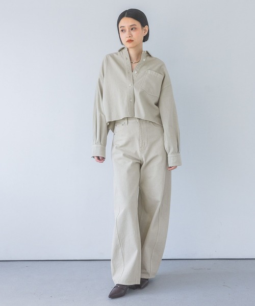 Apbデニムショートシャツ（シャツ/ブラウス）｜apart by lowrys（アパートバイローリーズ）