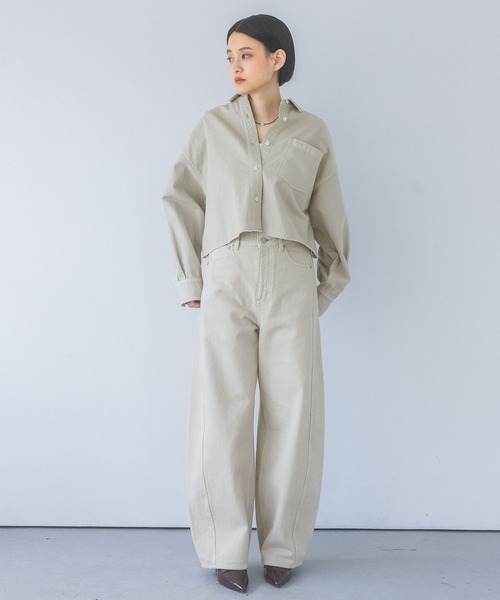 Apbデニムショートシャツ（シャツ/ブラウス）｜apart by lowrys（アパートバイローリーズ）