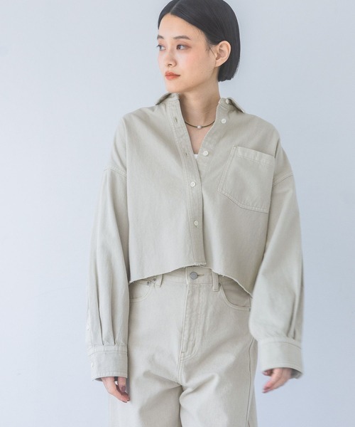 Apbデニムショートシャツ（シャツ/ブラウス）｜apart by lowrys（アパートバイローリーズ）
