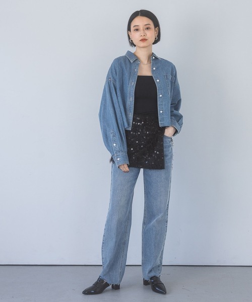 Apbデニムショートシャツ（シャツ/ブラウス）｜apart by lowrys（アパートバイローリーズ）