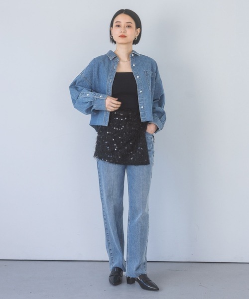 Apbデニムショートシャツ（シャツ/ブラウス）｜apart by lowrys（アパートバイローリーズ）