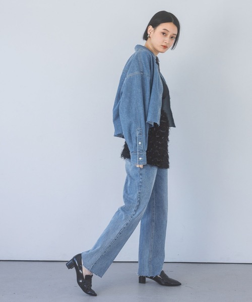 Apbデニムショートシャツ（シャツ/ブラウス）｜apart by lowrys（アパートバイローリーズ）