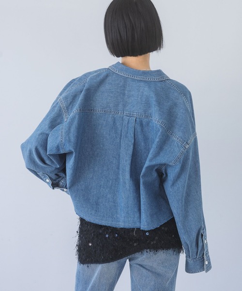 Apbデニムショートシャツ（シャツ/ブラウス）｜apart by lowrys（アパートバイローリーズ）