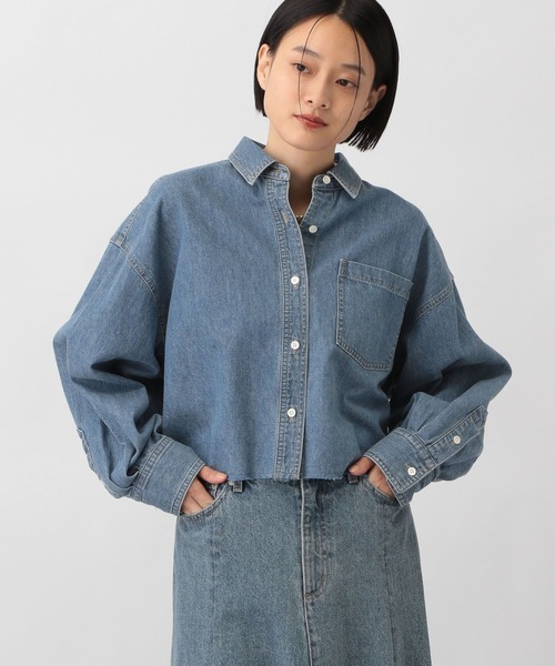Apbデニムショートシャツ（シャツ/ブラウス）｜apart by lowrys（アパートバイローリーズ）
