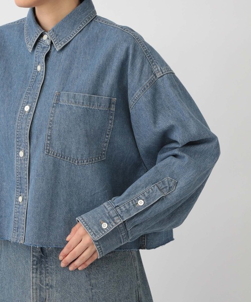 Apbデニムショートシャツ（シャツ/ブラウス）｜apart by lowrys（アパートバイローリーズ）