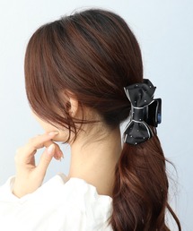 Three Four Time（スリーフォータイム）の「ドットストーンリボンバンス（バレッタ/ヘアクリップ）」