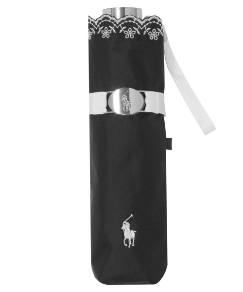 WEB限定】遮光100 晴雨兼用 折りたたみ日傘 軽量 '裾刺繍 POLO