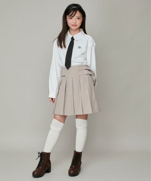 JENNI love(ジェニィラブ)の「チェーンネクタイ付きブラウス(シャツ/ブラウス・キッズ・グレー/オフホワイト/サックスブルー・130cm/140cm/150cm/160cm)」の9枚目の写真