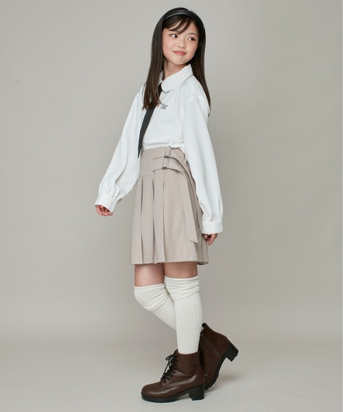 JENNI love(ジェニィラブ)の「チェーンネクタイ付きブラウス(シャツ/ブラウス・キッズ・グレー/オフホワイト/サックスブルー・130cm/140cm/150cm/160cm)」の10枚目の写真