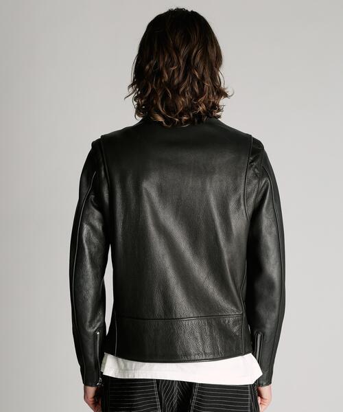 Schott(ショット)の「Schott/ショット/541XX CAFE RACER NEW NAKED/カフェレーサー ニューネイキッド(ライダースジャケット・メンズ・ブラック・34/40/38/42/36/44)」の6枚目の写真