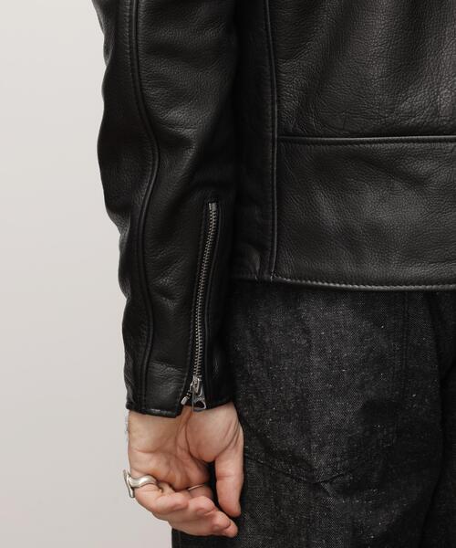 Schott ブラック シングルライダースジャケット 牛革 541XX Schott/ショット/541XX CAFE RACER NEW NAKED/カフェレーサー ニュー