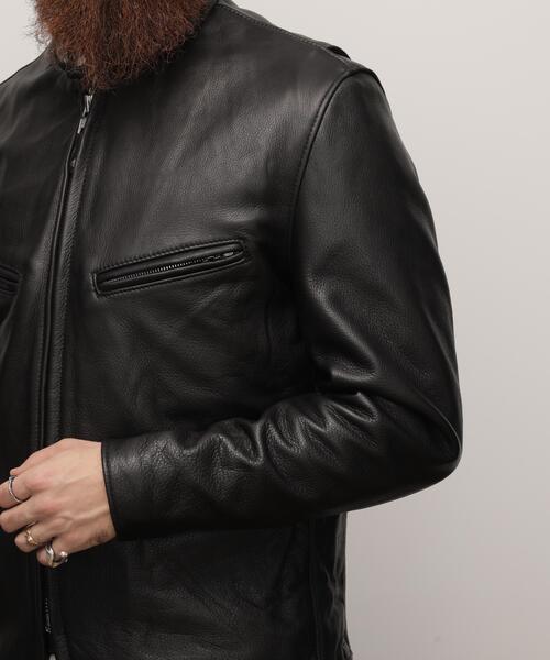 Schott(ショット)の「Schott/ショット/541XX CAFE RACER NEW NAKED/カフェレーサー ニューネイキッド(ライダースジャケット・メンズ・ブラック・34/40/38/42/36/44)」の16枚目の写真