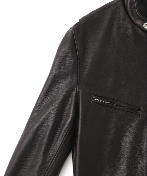 Schott(ショット)の「Schott/ショット/541XX CAFE RACER NEW NAKED/カフェレーサー ニューネイキッド(ライダースジャケット・メンズ・ブラック・34/40/38/42/36/44)」の20枚目の写真
