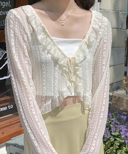 エムズグレイシー♡リボン♡パフスリーブ♡ボレ♡カーディガン エムズグレイシー カーディガン通販 | 中古ブランド古着 | ビー