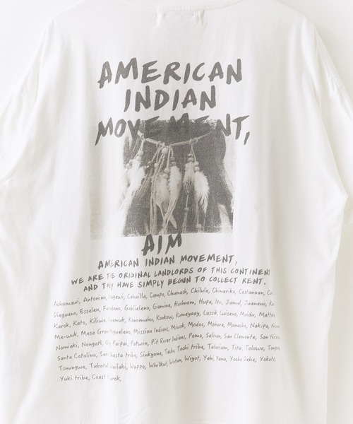 REMI RELIEF（レミレリーフ）の「REMI RELIEF/レミレリーフ HARD SP加工20/-天竺BIGサイズT(INDIAN) Tシャツ（Tシャツ/カットソー・メンズ・オフホワイト/ブラック・M/L/XL）」の20枚目の写真