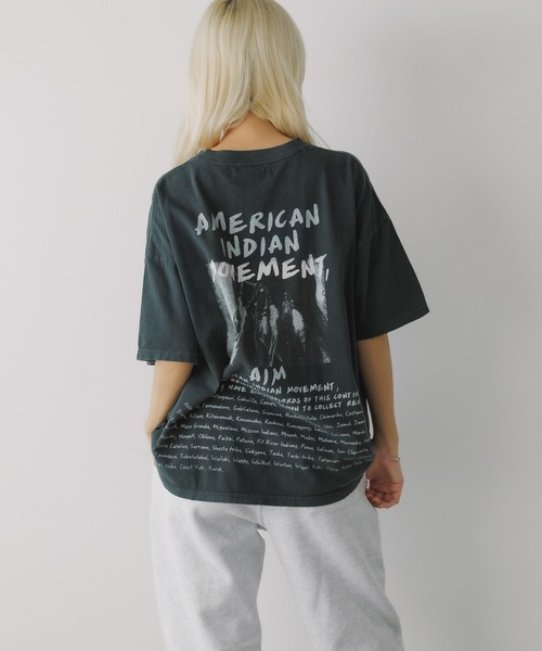 REMI RELIEF（レミレリーフ）の「REMI RELIEF/レミレリーフ HARD SP加工20/-天竺BIGサイズT(INDIAN) Tシャツ（Tシャツ/カットソー・メンズ・オフホワイト/ブラック・M/L/XL）」の9枚目の写真