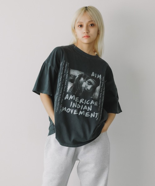 REMI RELIEF（レミレリーフ）の「REMI RELIEF/レミレリーフ HARD SP加工20/-天竺BIGサイズT(INDIAN) Tシャツ（Tシャツ/カットソー・メンズ・オフホワイト/ブラック・M/L/XL）」の7枚目の写真