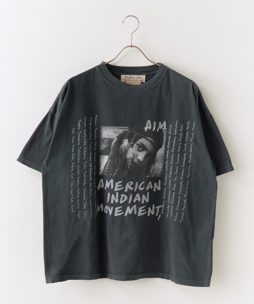 REMI RELIEF（レミレリーフ）の「REMI RELIEF/レミレリーフ HARD SP加工20/-天竺BIGサイズT(INDIAN) Tシャツ（Tシャツ/カットソー・メンズ・オフホワイト/ブラック・M/L/XL）」の5枚目の写真