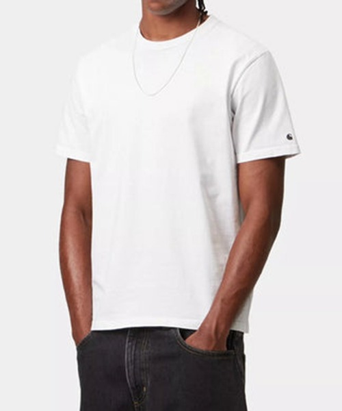 Carhartt WIP(カーハートダブリューアイピー)の「【Carhartt WIP】S/S BASE T-SHIRT I026264(Tシャツ/カットソー・メンズ・ブラック/ホワイト・M/L/XL)」の2枚目の写真