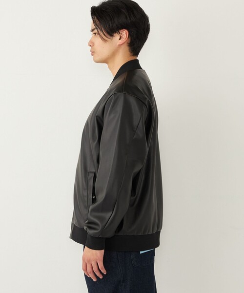 SHIPS Colors(シップス カラーズ)の「合成皮革 ボマー ジャケット◇(ブルゾン・メンズ・ブラック・X-LARGE/LARGE/MEDIUM)」の12枚目の写真