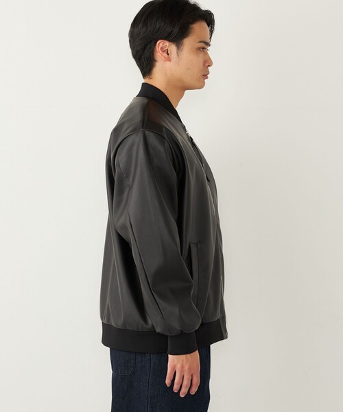 SHIPS Colors(シップス カラーズ)の「合成皮革 ボマー ジャケット◇(ブルゾン・メンズ・ブラック・X-LARGE/LARGE/MEDIUM)」の14枚目の写真
