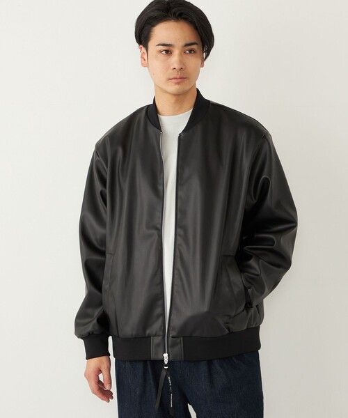 SHIPS Colors:合成皮革 ボマー ジャケット◇（ブルゾン）｜SHIPS