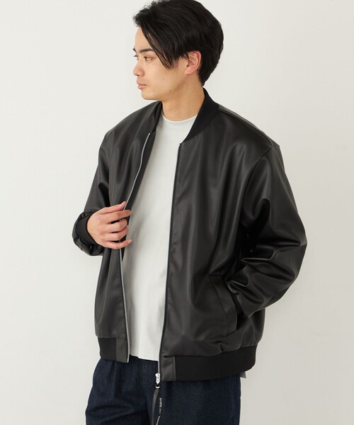 SHIPS Colors(シップス カラーズ)の「合成皮革 ボマー ジャケット◇(ブルゾン・メンズ・ブラック・X-LARGE/LARGE/MEDIUM)」の17枚目の写真