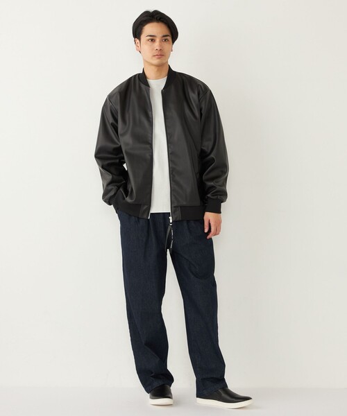 SHIPS Colors(シップス カラーズ)の「合成皮革 ボマー ジャケット◇(ブルゾン・メンズ・ブラック・X-LARGE/LARGE/MEDIUM)」の18枚目の写真