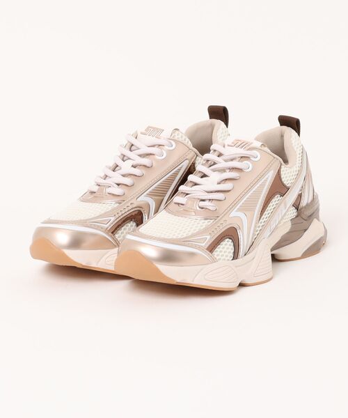 STEVE MADDEN(スティーブマデン)の「ロゴ入りラインスニーカー/S.MADDEN SPEEDSTER-E-VS(スニーカー・レディース・シルバー/シルバー×ゴールド・24.5cm/24.0cm/23.5-24/23.5cm/23.0cm/22.5cm/25.0cm)」の6枚目の写真