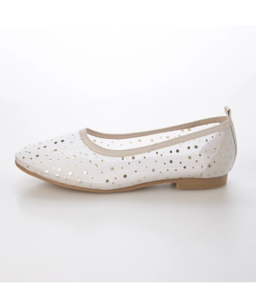 Launa lea(ラウナレア)の「ドットホイルチュールフラットパンプス(0598)(パンプス・レディース・シルバー/ブラック/ホワイト・22.5cm/23.0cm/23.5cm/24.0cm/24.5cm/25.0cm/22.0cm)」の11枚目の写真