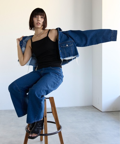 SOTT（ソット）の「Denim Set-up  デニムセットアップ（セットアップ・レディース・ブルー/ケミカルウォッシュ・FREE）」の8枚目の写真