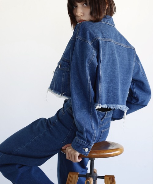 SOTT（ソット）の「Denim Set-up  デニムセットアップ（セットアップ・レディース・ブルー/ケミカルウォッシュ・FREE）」の9枚目の写真
