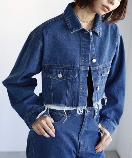 SOTT（ソット）の「Denim Set-up  デニムセットアップ（セットアップ・レディース・ブルー/ケミカルウォッシュ・FREE）」の13枚目の写真