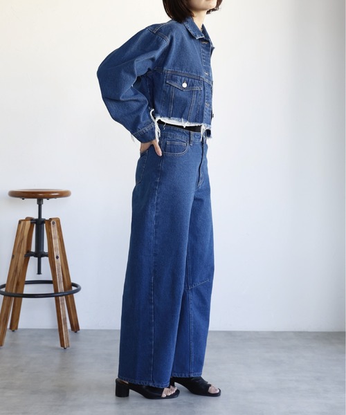 SOTT（ソット）の「Denim Set-up  デニムセットアップ（セットアップ・レディース・ブルー/ケミカルウォッシュ・FREE）」の10枚目の写真