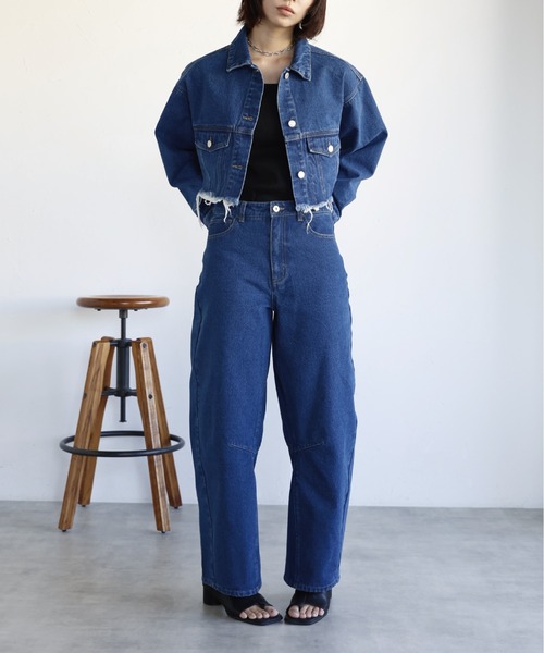 SOTT（ソット）の「Denim Set-up  デニムセットアップ（セットアップ・レディース・ブルー/ケミカルウォッシュ・FREE）」の11枚目の写真